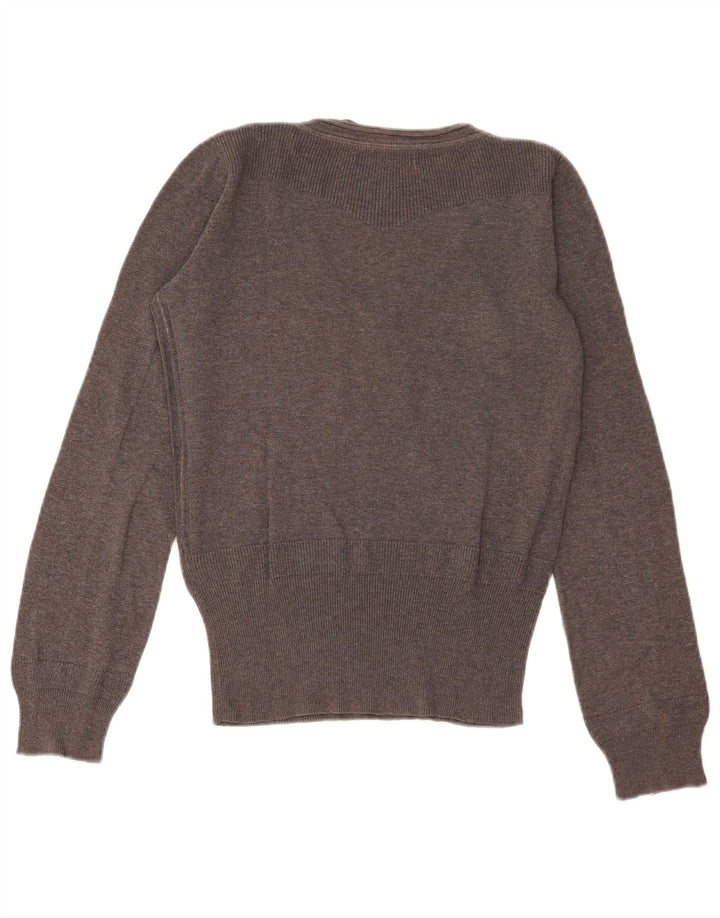 Damski sweter Levi's z dekoltem w kształcie litery V, UK 12, średnioszary, bawełniany