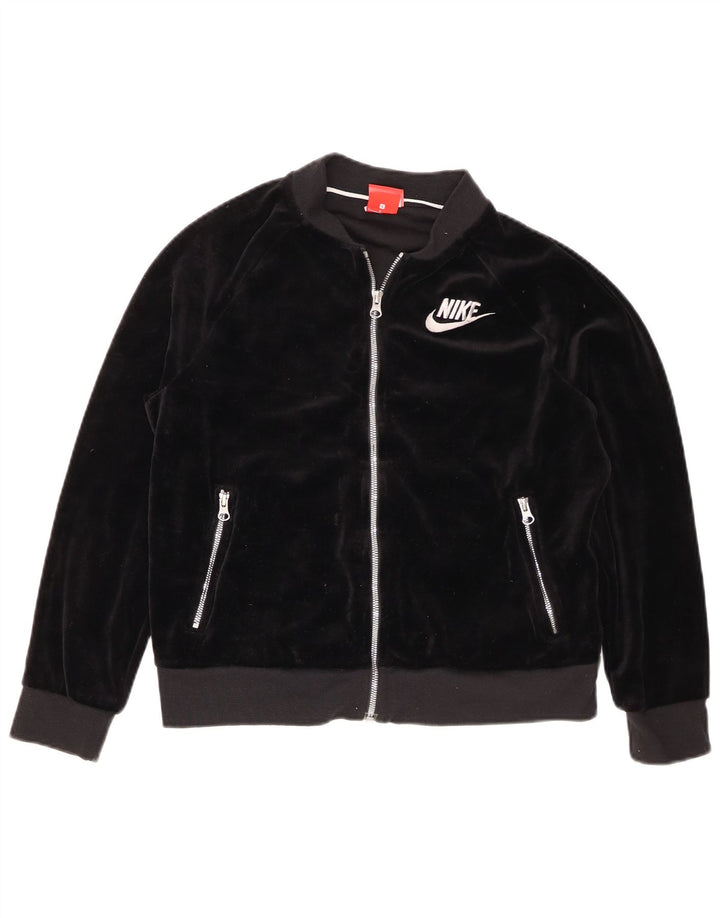 Damska kurtka dresowa Nike Oversize welurowa UK 10, mała czarna