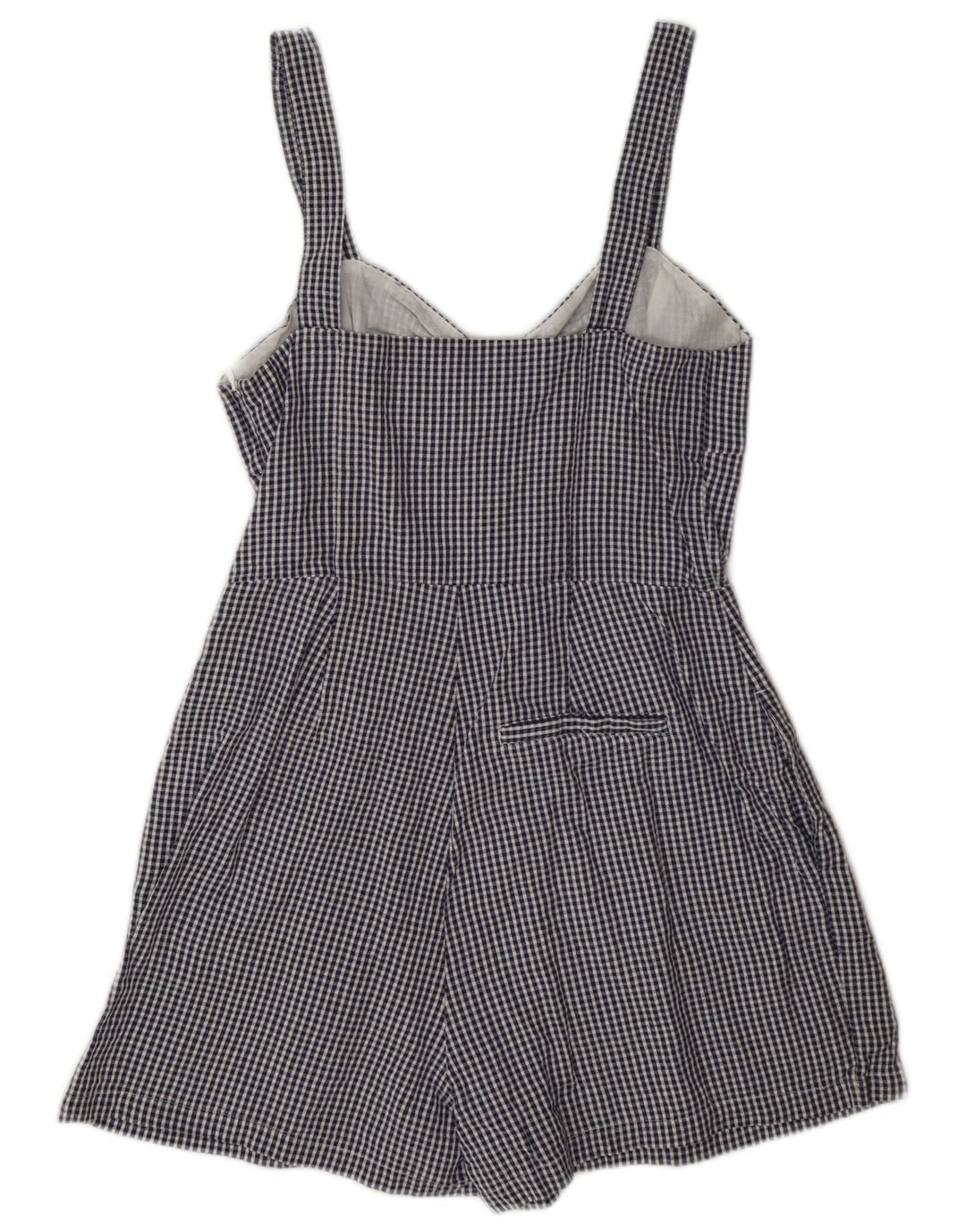 Jack Wills Damski kombinezon bez rękawów Regular Playsuit UK 10 w małą niebieską kratkę, bawełniany