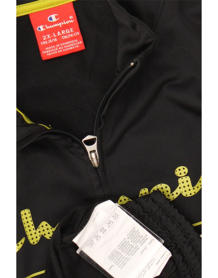 Chłopięca bluza dresowa Champion z grafiką, 15-16 lat, 2XL, czarny poliester