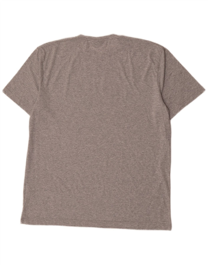Męski T-shirt z grafiką Museum Top 2XL Szara bawełna