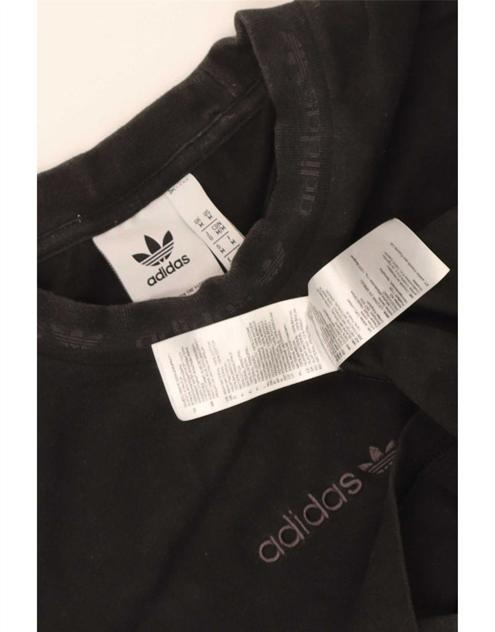 Męska koszulka z grafiką Adidas, średnia, czarna bawełna
