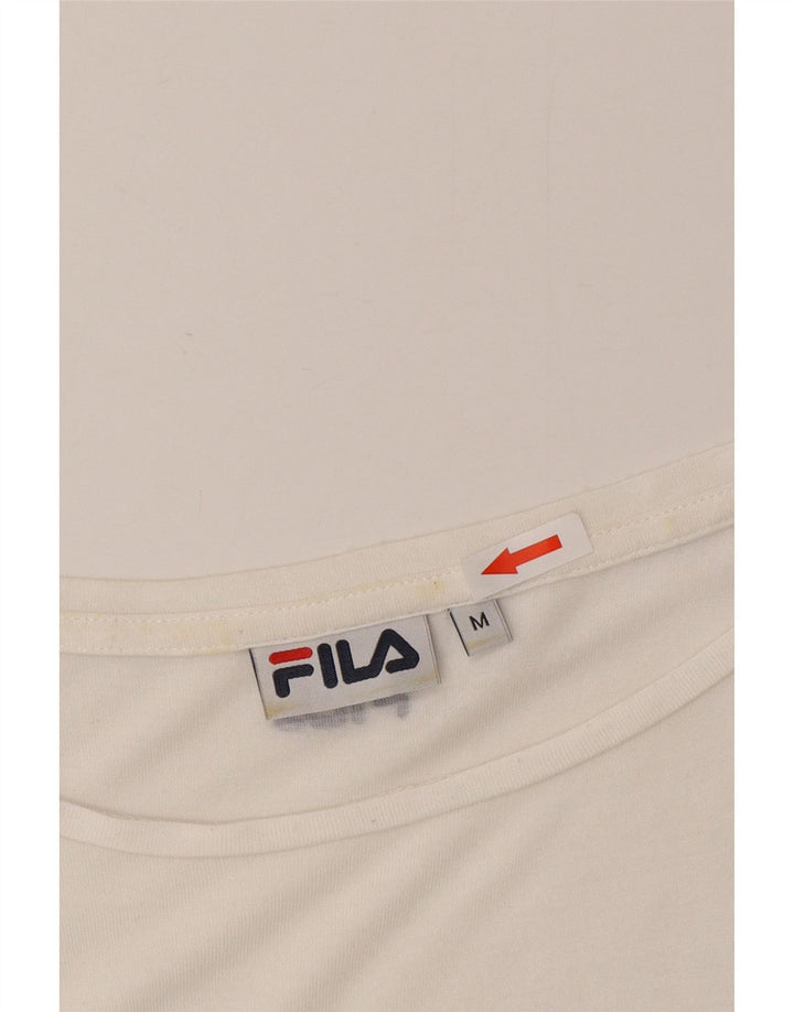Damska koszulka oversize Fila Top UK 14 w średnie białe paski