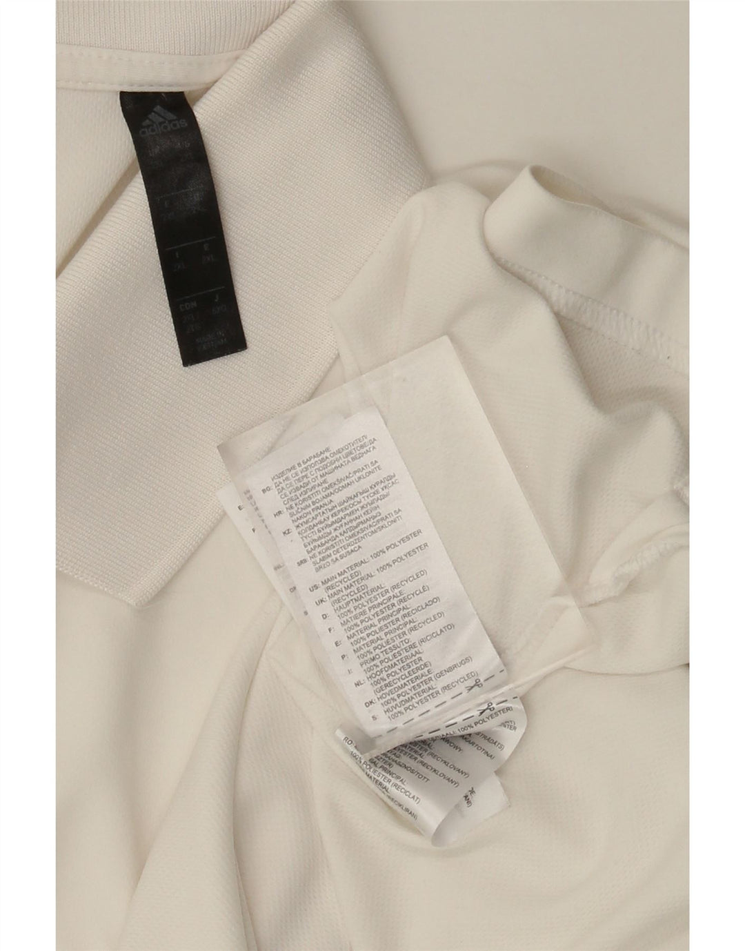 Męska koszulka polo Adidas 2XL Biały poliester