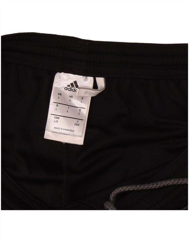 Męskie spodenki sportowe Adidas Climalite, duże, czarne, z blokami kolorów, z poliestru