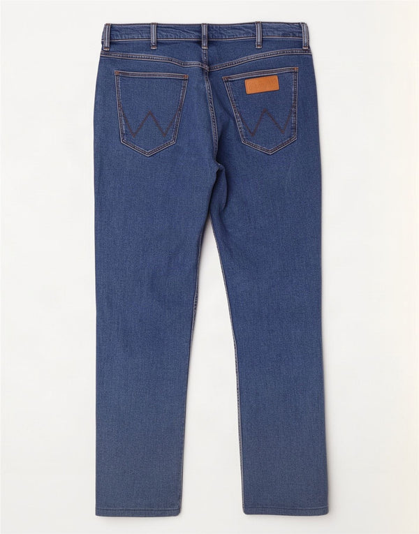 Damskie jeansy Wrangler Greensboro Straight W33 L30 Niebieskie bawełniane