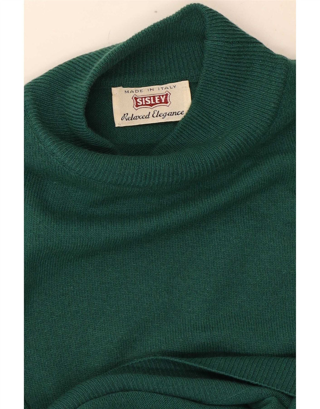 Męski sweter z golfem Sisley, duży, zielony
