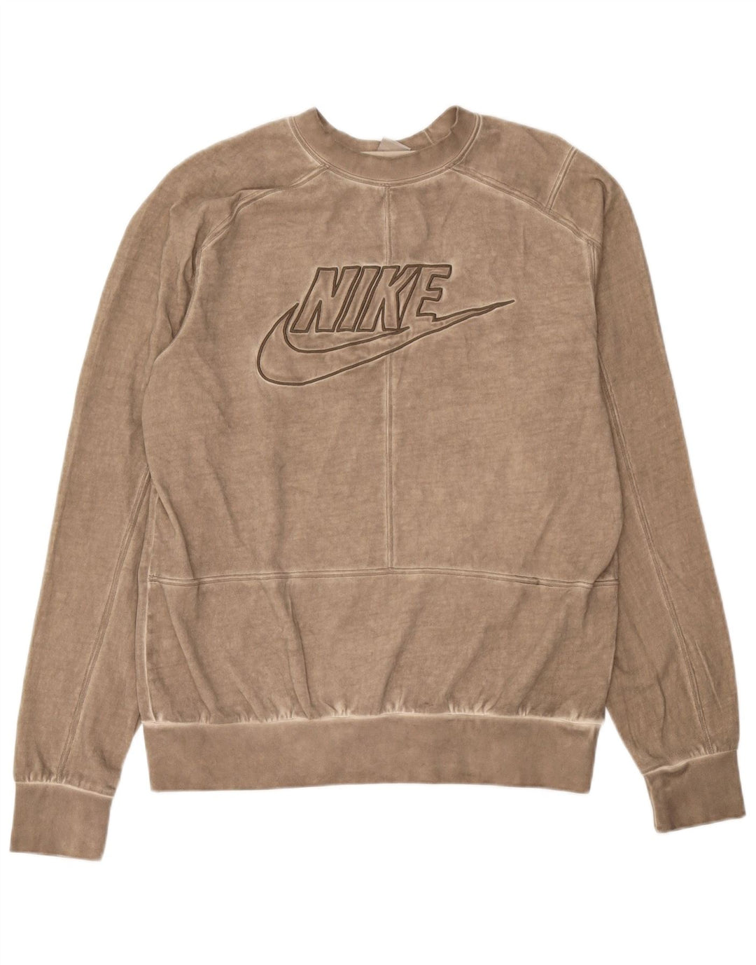Męska bluza z kapturem Nike w kolorze średniego beżu, bawełniana
