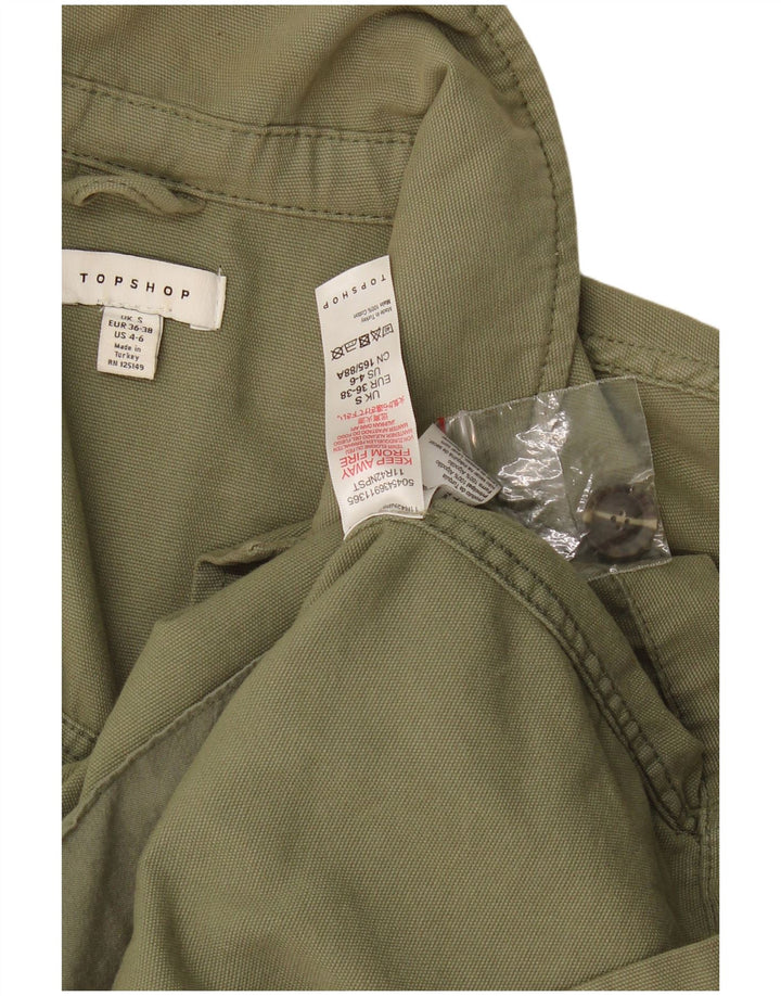 Damska kurtka oversize Topshop UK 10, mała, bawełniana khaki