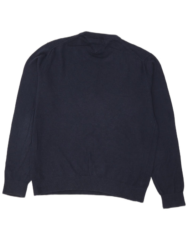 Męski sweter z okrągłym dekoltem Tommy Hilfiger 2XL, granatowa, bawełniana