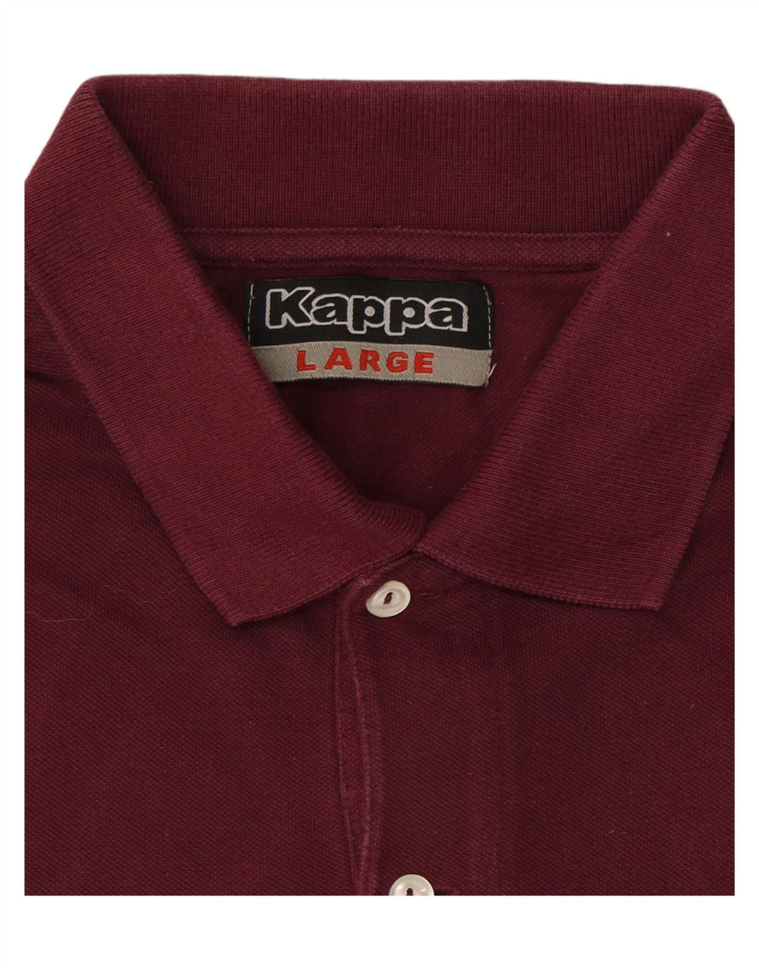 KAPPA Mens Polo Shirt Large Burgundy Cotton Vintage Kappa and Second-Hand Kappa from Messina Hembry 