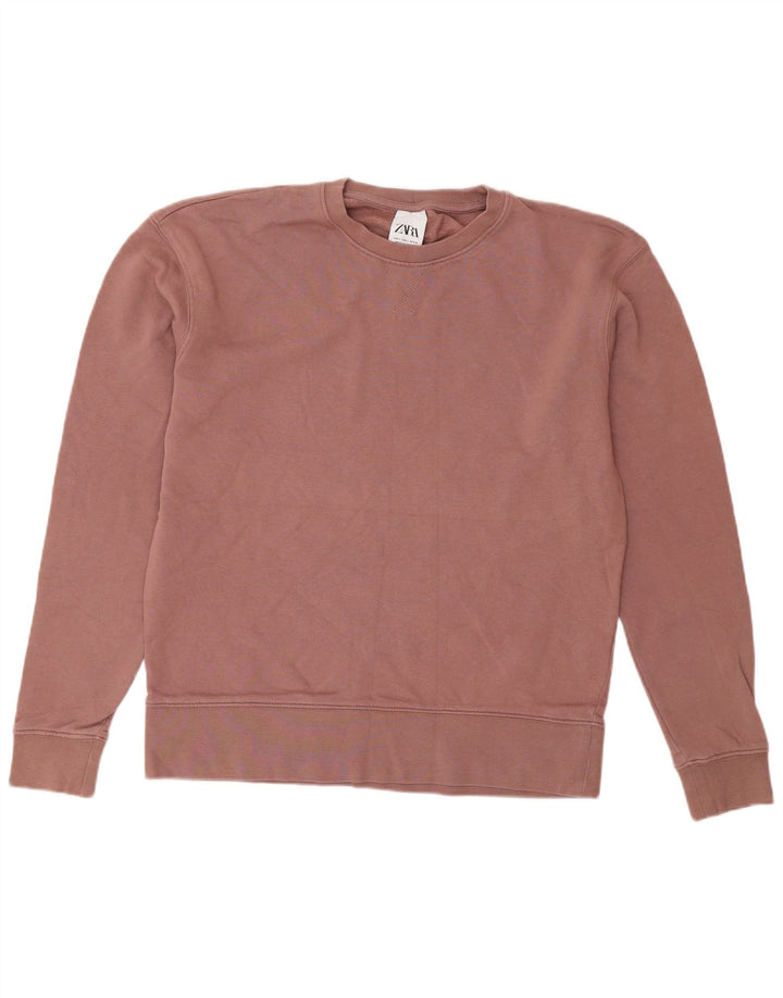 Męski sweter ZARA, mały, różowy, bawełniany