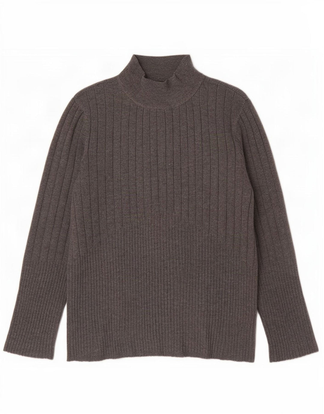 Marks & Spencer Damski sweter z golfem UK 12 Średni szary wiskoza