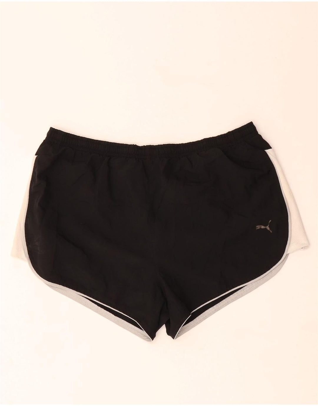 PUMA Womens Sport Shorts UK 10 Small Black Colourblock