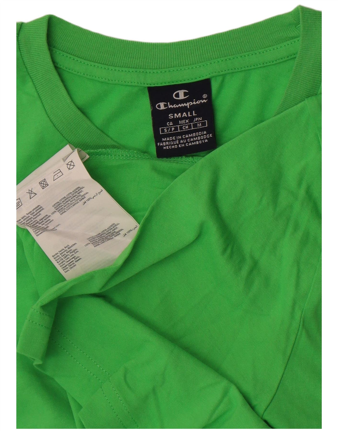 Męski T-shirt z grafiką CHAMPION, mały, zielony, bawełniany