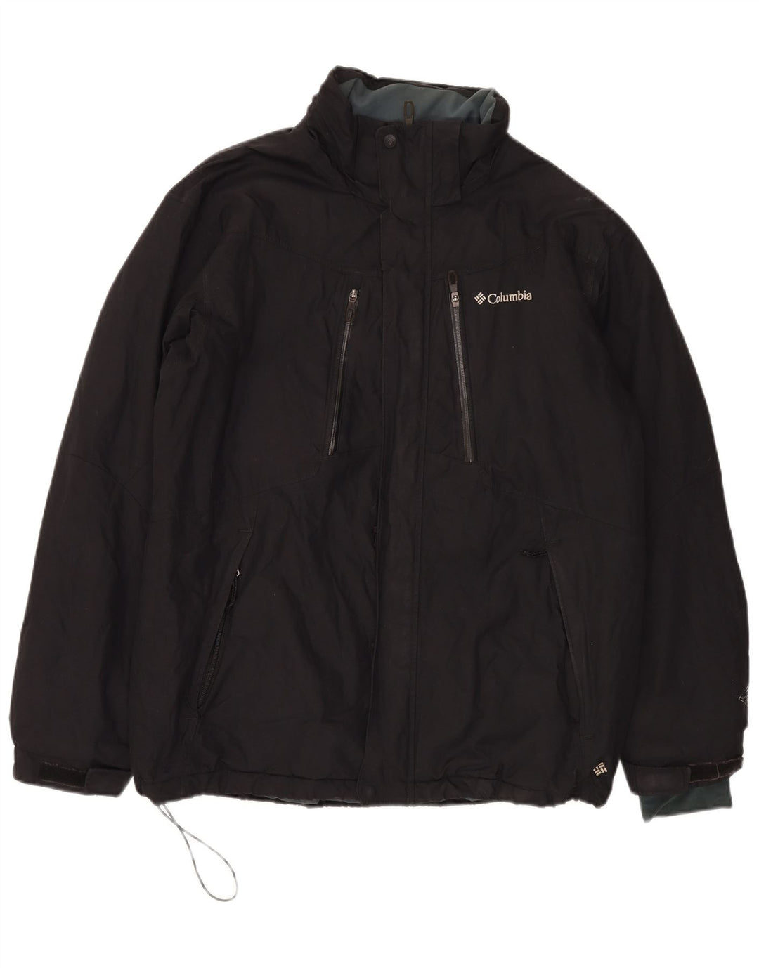 Męska kurtka wiatrówka Columbia UK 40, duża, czarna nylonowa