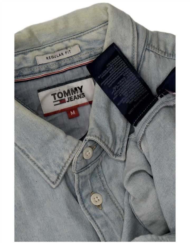 Męska koszula dżinsowa Tommy Hilfiger o regularnym kroju, średnioniebieska, bawełniana