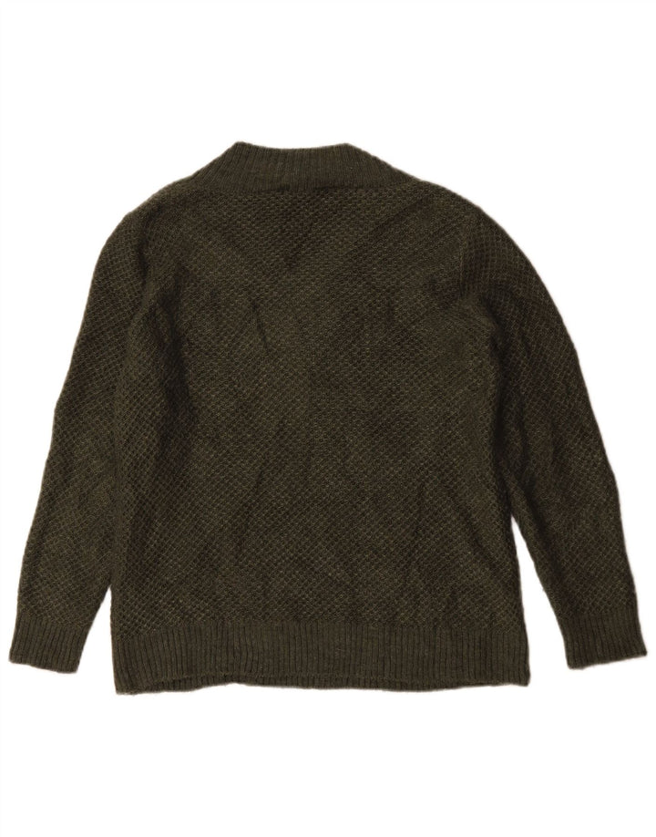 Marks & Spencer Damski sweter oversize z dekoltem w kształcie litery V, UK 10, mały zielony
