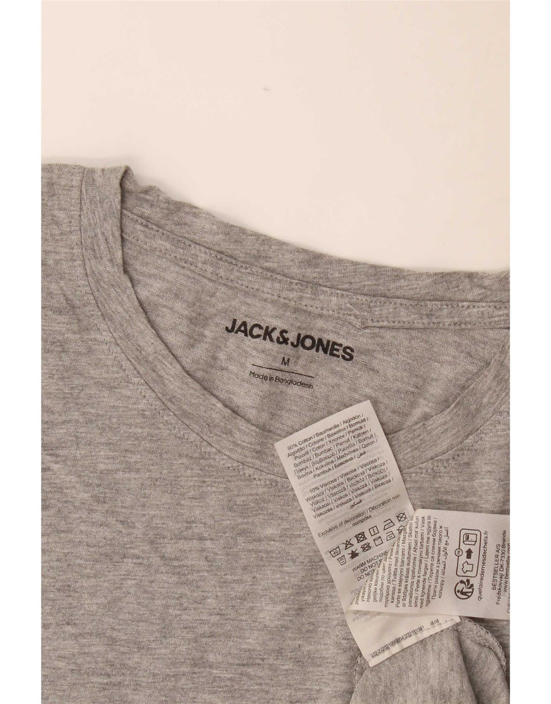 T-shirt męski Jack & Jones, średnioszary, bawełniany w plamki