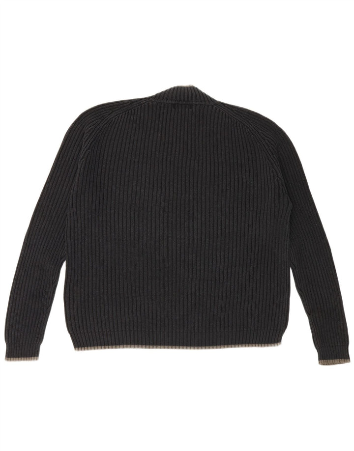 Męski sweter Marks & Spencer Blue Harbor z okrągłym dekoltem, duży, granatowy