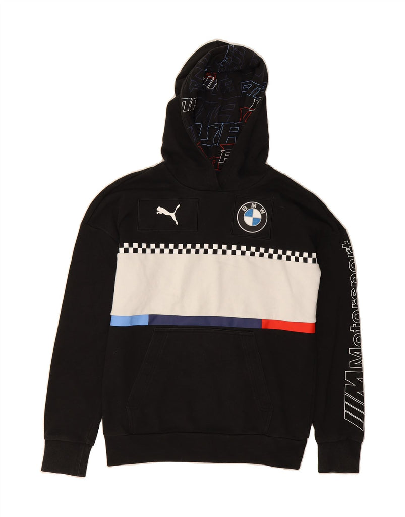 PUMA Mens BMW Motorsport Graphic Hoodie Jumper XS Black Colourblock Vintage Puma and Second-Hand Puma from Messina Hembry 