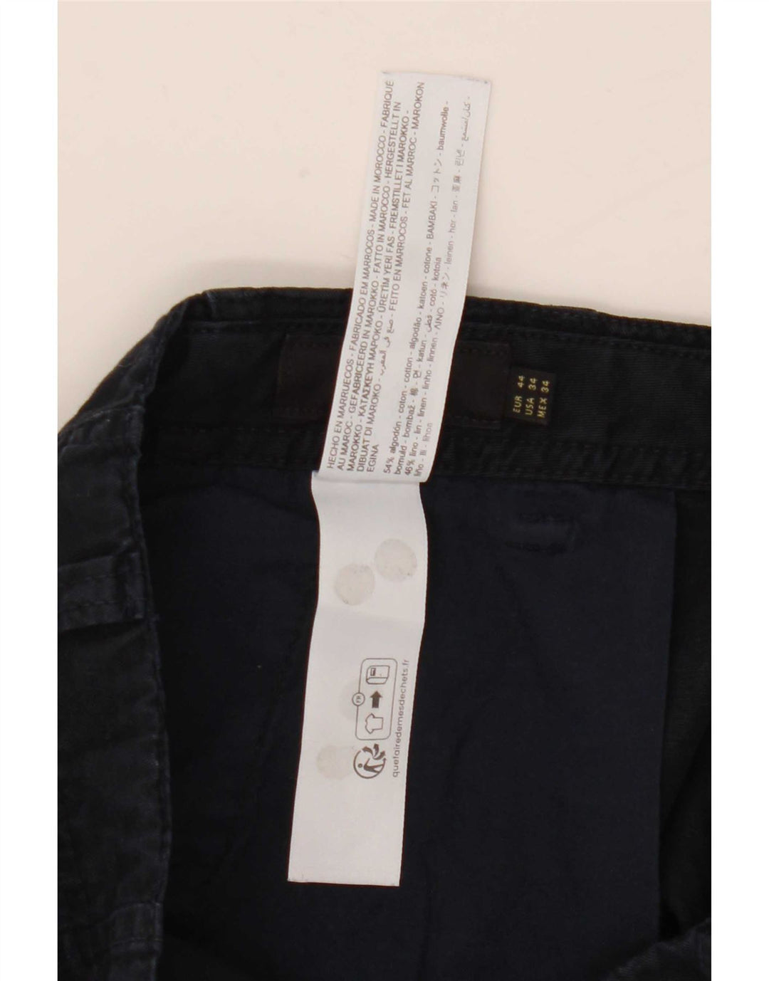 Męskie spodenki Chino Massimo Dutti EU 44 Large W34 Granatowa bawełna
