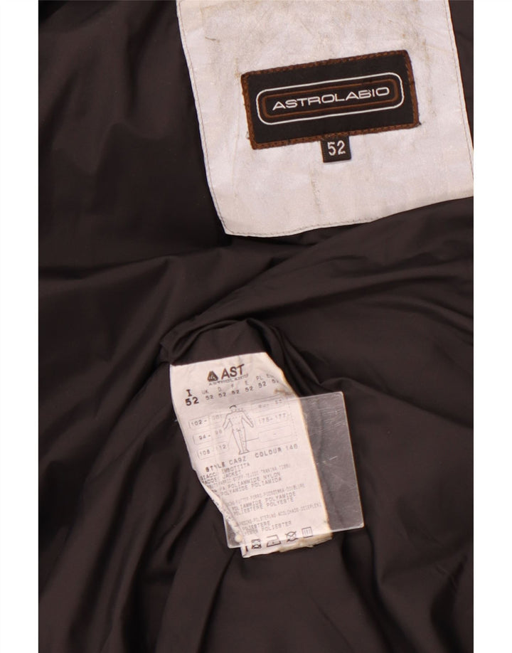 Męska ocieplana kurtka z kapturem i kapturem ASTROLABIO UK 42 XL, brązowy nylon