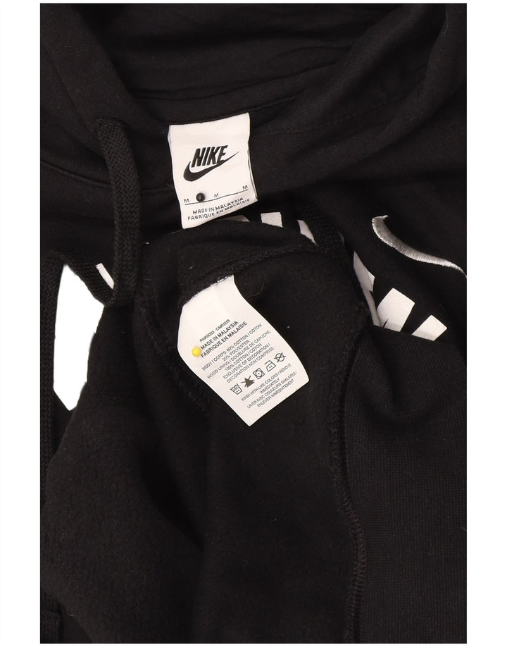 Męski sweter z kapturem Nike z grafiką, średni czarny, bawełniany