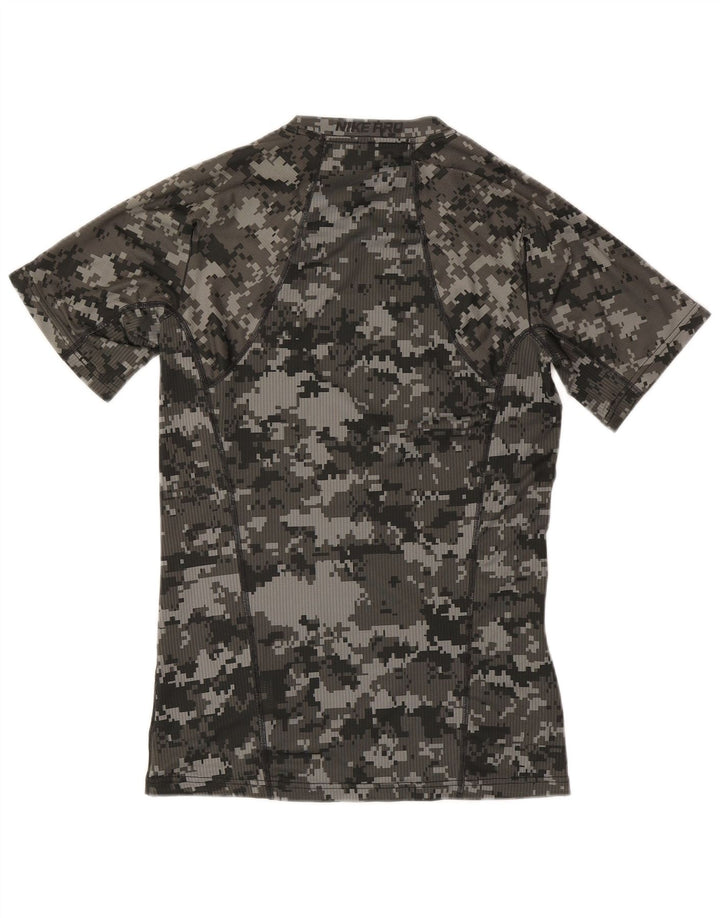 Męski T-shirt z grafiką Nike, mały, szary, geometryczny poliester