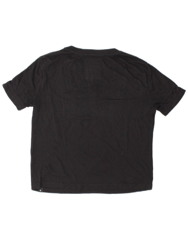 SUPERDRY Damska koszulka o luźnym kroju z krótkim rękawem i grafiką Top UK 10, mała czarna