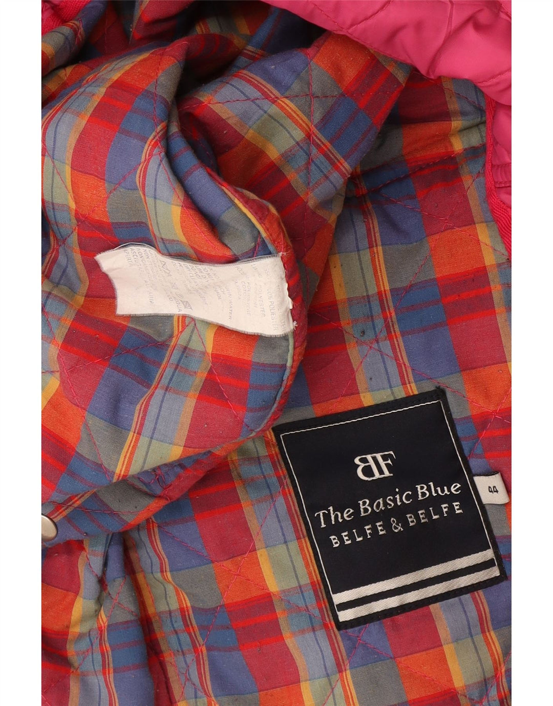 Damski, oversize'owy pikowany płaszcz Belfe & Belfe IT 44, średni różowy poliester