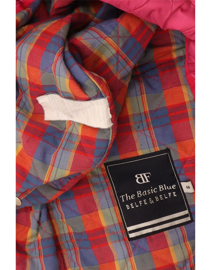 Damski, oversize'owy pikowany płaszcz Belfe & Belfe IT 44, średni różowy poliester