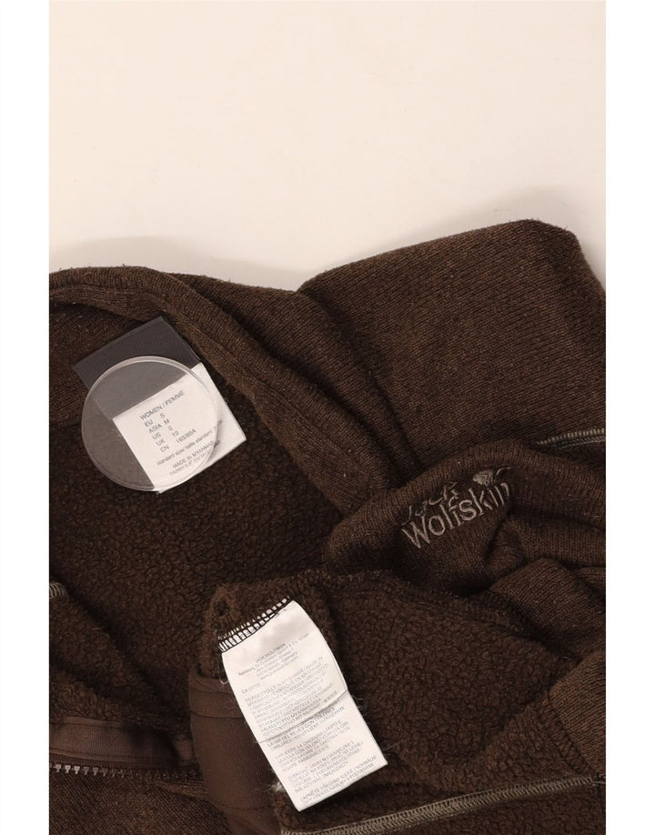 Damska kurtka dresowa JACK WOLFSKIN UK 10, mała, brązowa, poliester