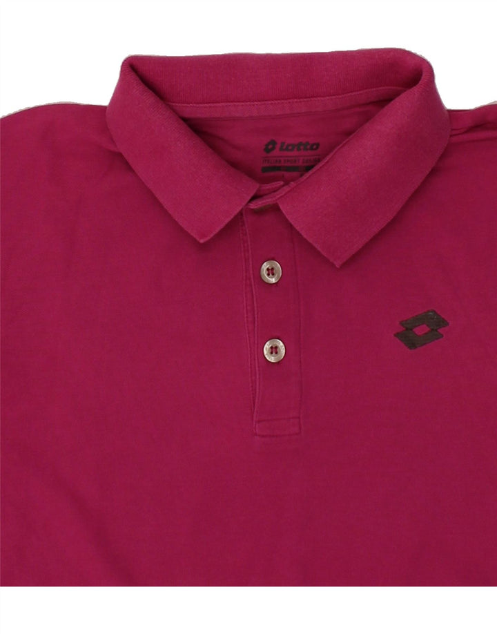 LOTTO Mens Polo Shirt Large Purple Cotton Vintage Lotto and Second-Hand Lotto from Messina Hembry 