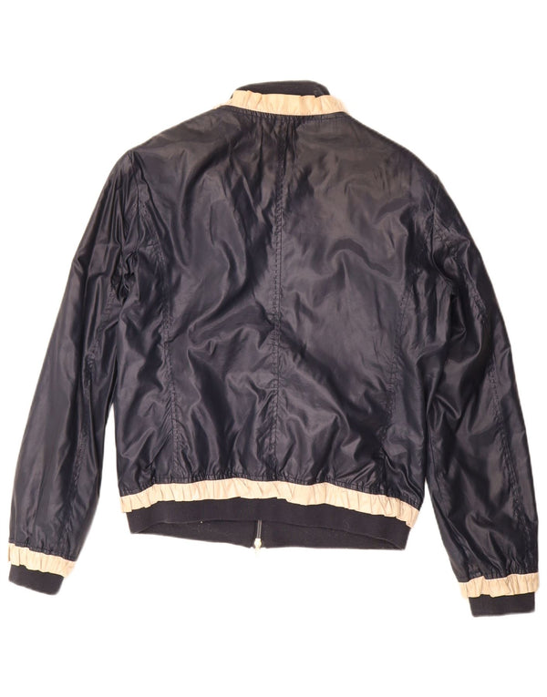 Damska kurtka użytkowa Moschino US 12, duża, granatowa, z poliestru