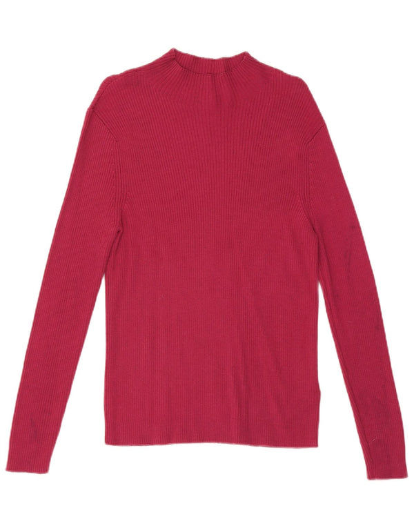 Marks & Spencer Damski sweter z golfem, UK 14, średni róż
