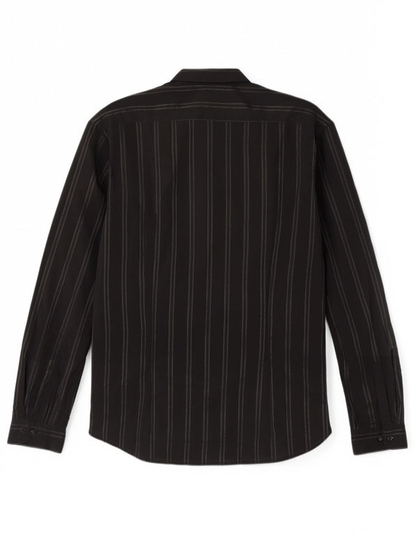 Koszula męska Hugo Boss, rozmiar 43/44 XL, czarna, bawełniana w paski