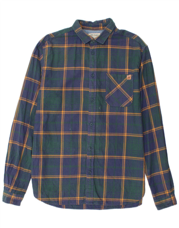 Męska koszula flanelowa Jack & Jones w dużą granatową kratkę