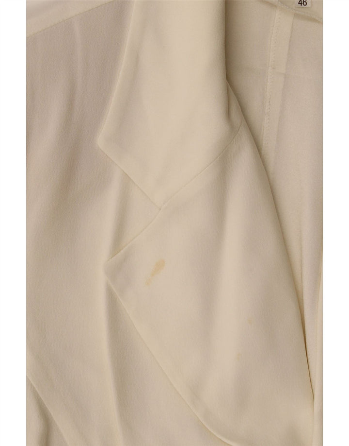 Damski kardigan Edward IT 46, duży, złamany biały octan