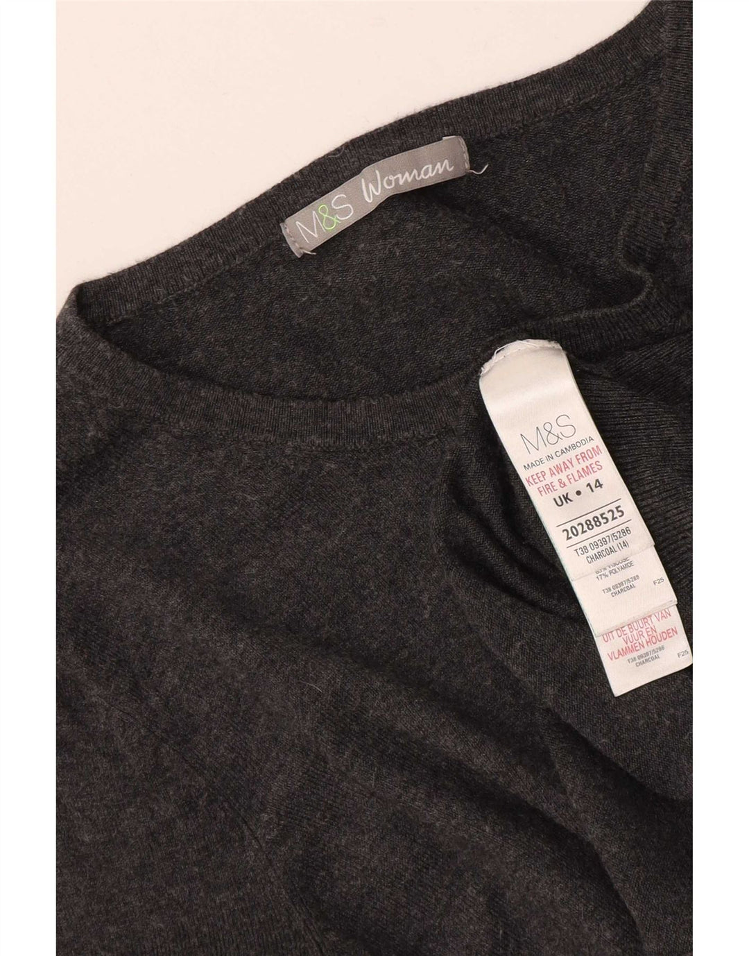 Sweter damski Marks & Spencer UK 14, średnioszary, wiskoza