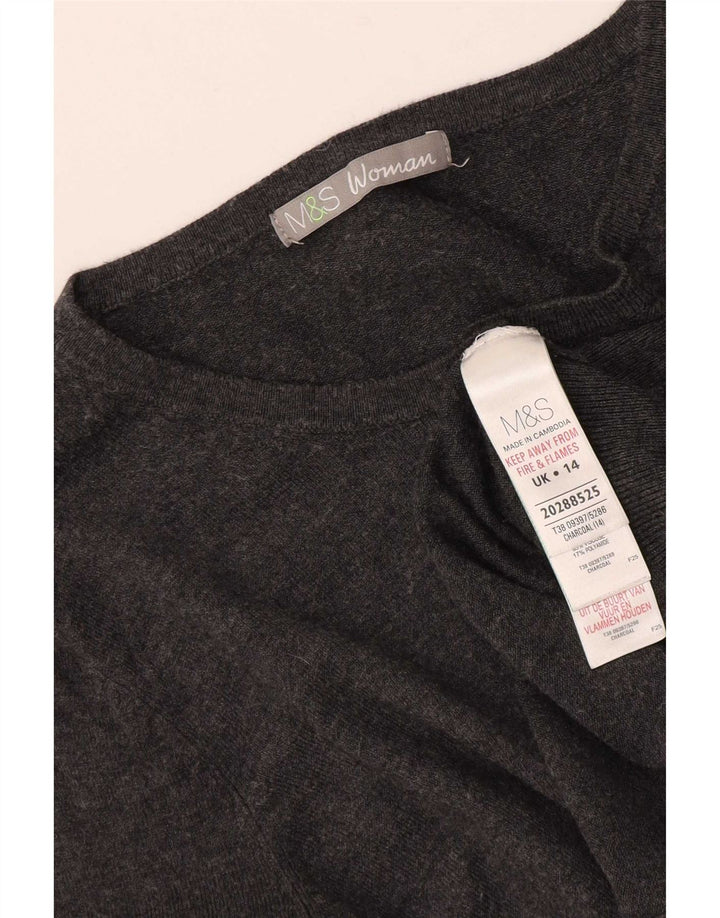 Sweter damski Marks & Spencer UK 14, średnioszary, wiskoza
