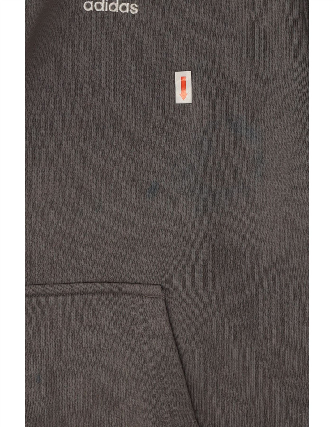 Adidas Męska bluza z kapturem, mała, szara, bawełniana