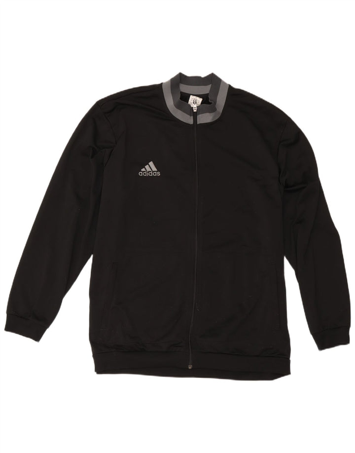 Adidas Męska bluza dresowa Top 2XL Czarny poliester z blokami kolorów