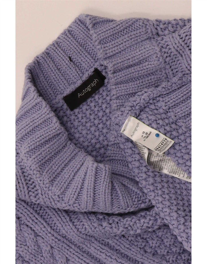Marks & Spencer Damski sweter z golfem UK 10, mały fiolet