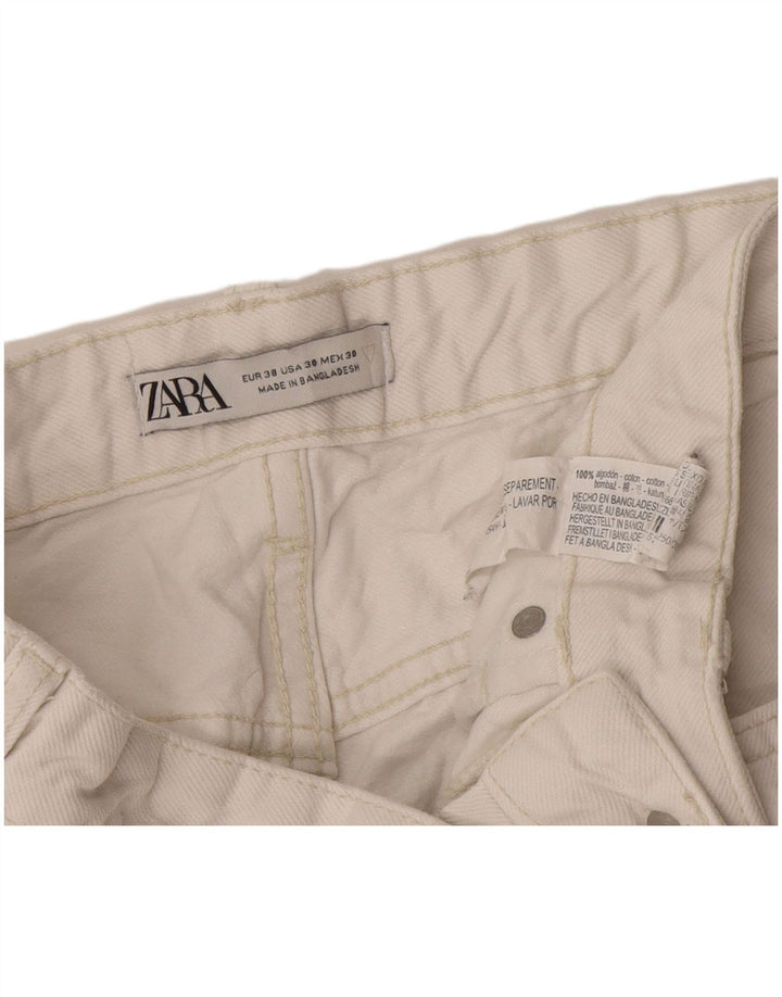 Męskie proste dżinsy Zara EU 38 Small W30 L26 Biała bawełna