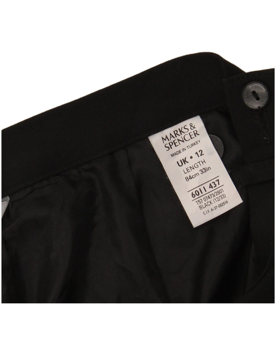 Marks & Spencer Damska spódnica maxi UK 12 Medium W28 Czarny poliester