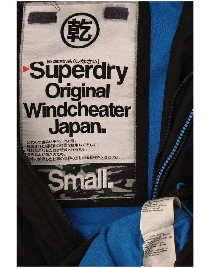 Damska wiatrówka z kapturem Superdry UK 10, mała czarna