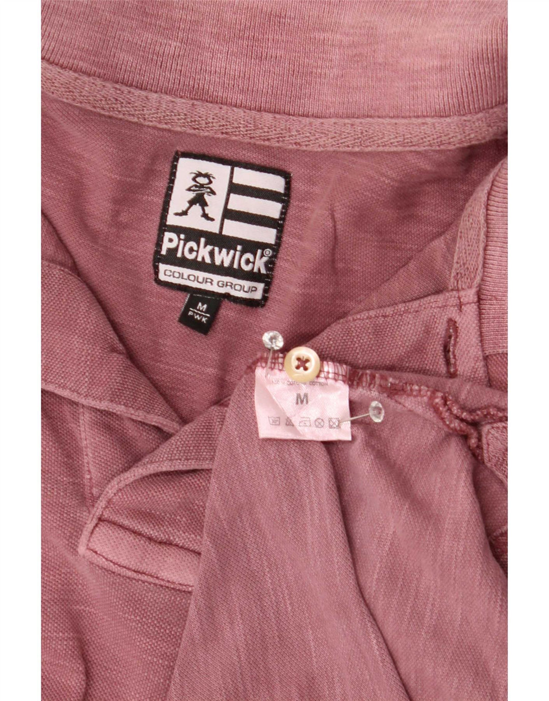 Męska koszulka polo Pickwick, średnia, różowa, bawełniana