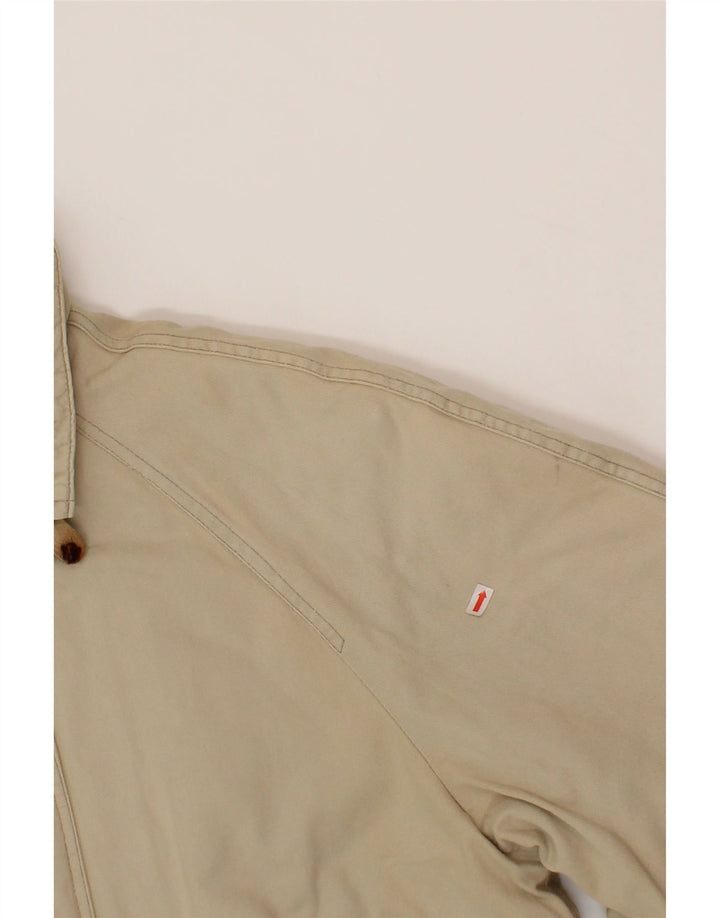 ZIP Mens Windbreaker Jacket UK 42 XL Beige Vintage Zip and Second-Hand Zip from Messina Hembry 