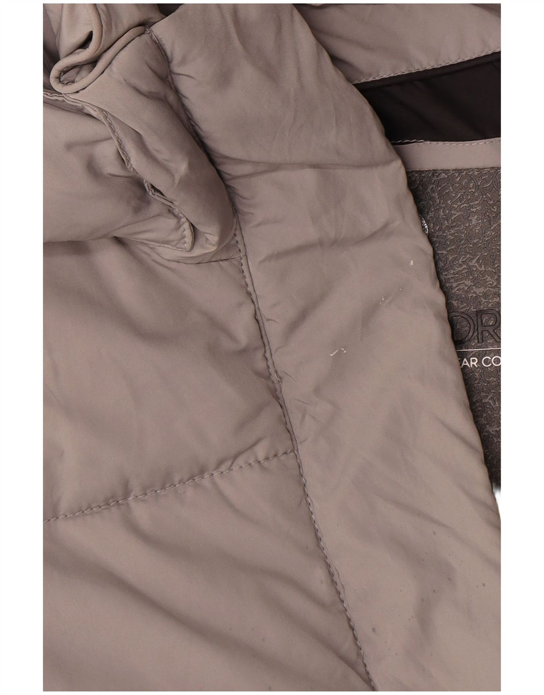 Damski, oversize'owy, ocieplany płaszcz z kapturem Superdry, UK 10, mały, szary
